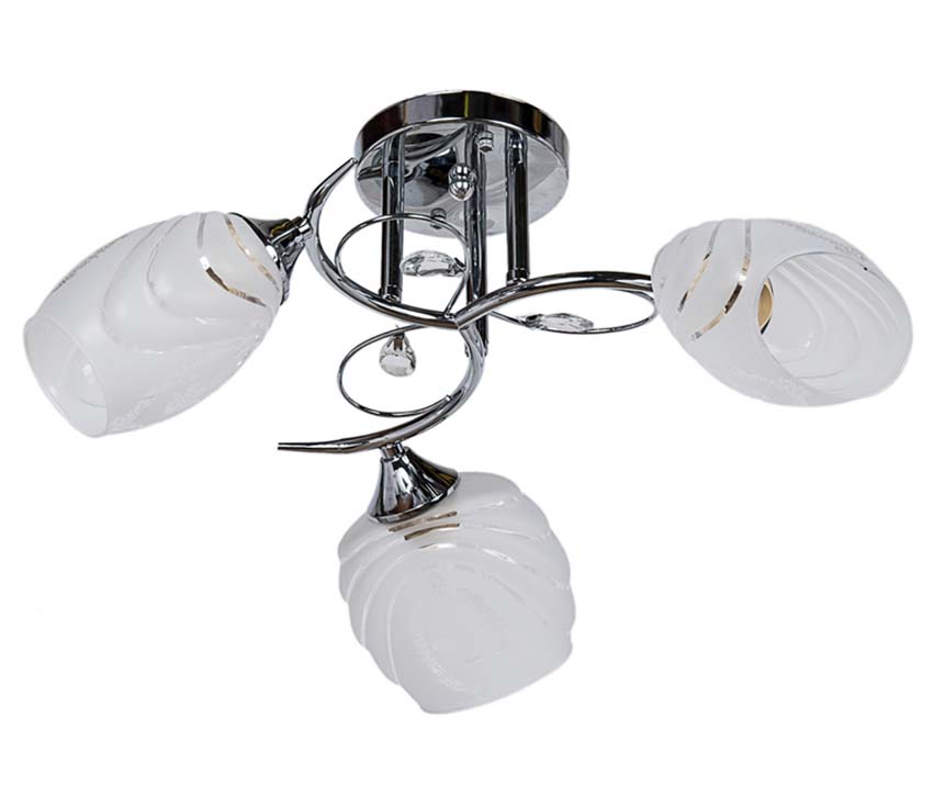 Монтаж простой 3-х рожковой люстры, на готовое крепление Монтаж люстры