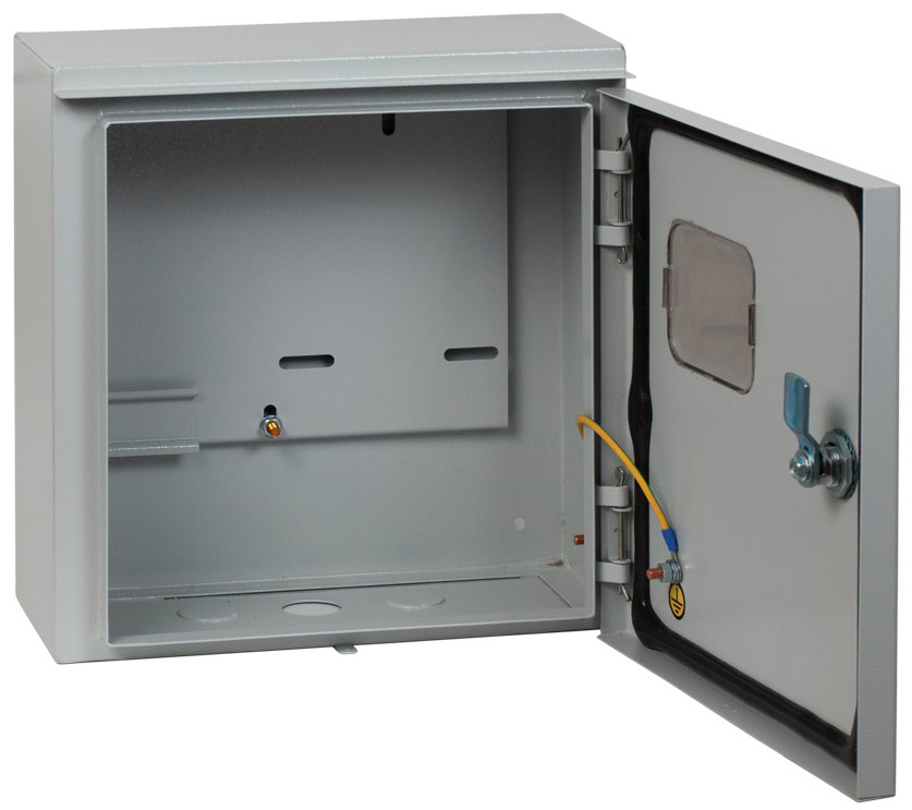 Щит однофазный ЩУ-1/1-0 (310х300х150) ЭКФ IP54 предназначен для организации электроввода, установки в нем средств учета тока и вводной аппаратуры Щит учетный ЩУ-1/1-0